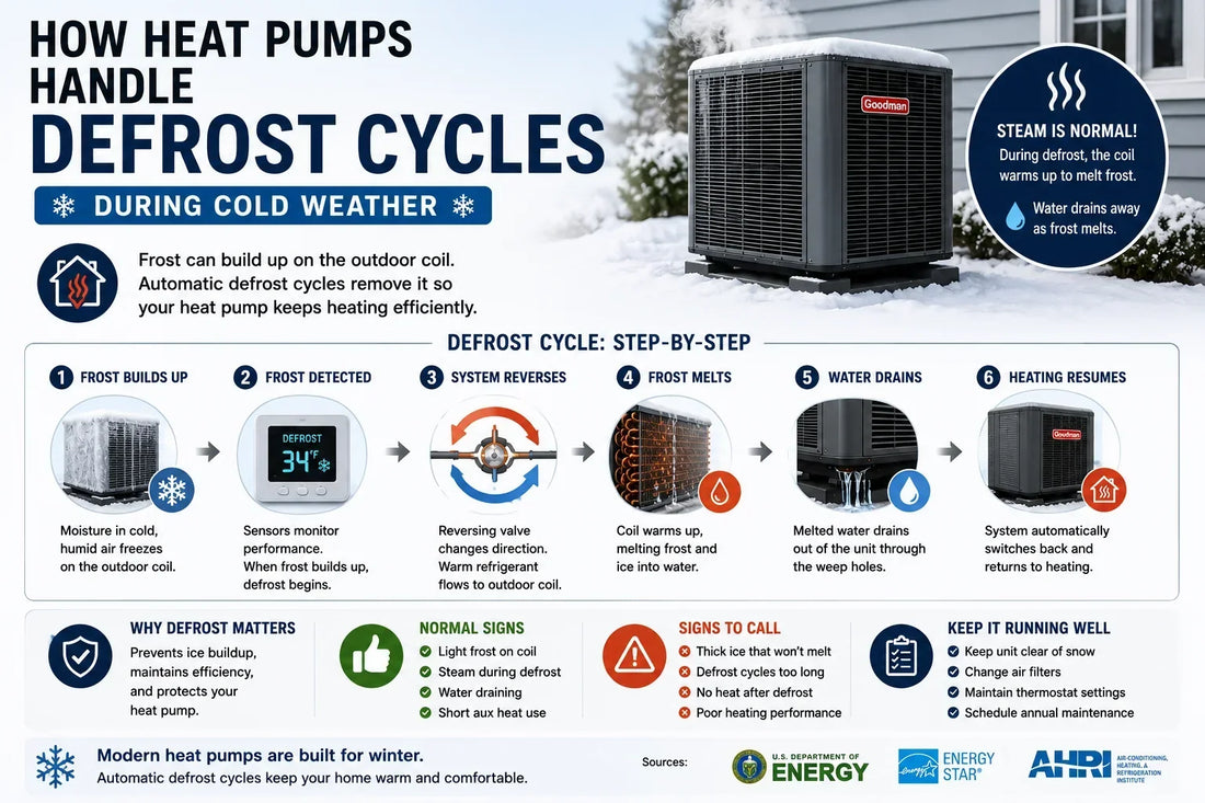 How Heat Pumps Handle Defrost Cycles During Cold Weather