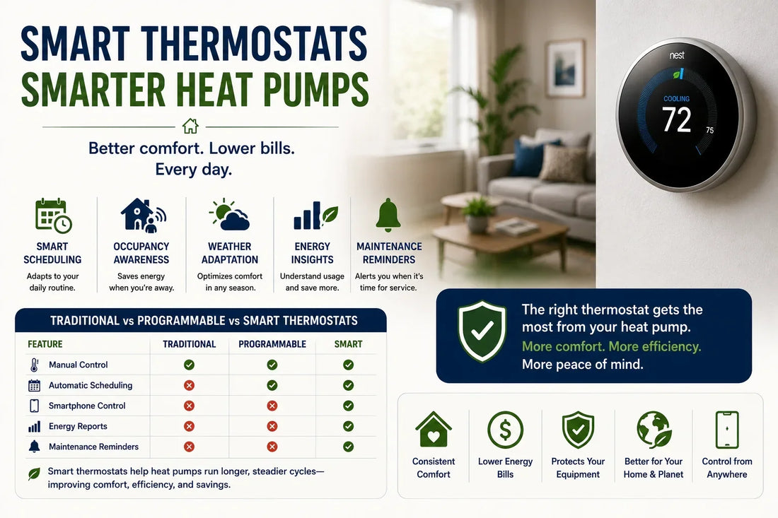 How Smart Thermostats Help Modern Heat Pumps Operate More Efficiently