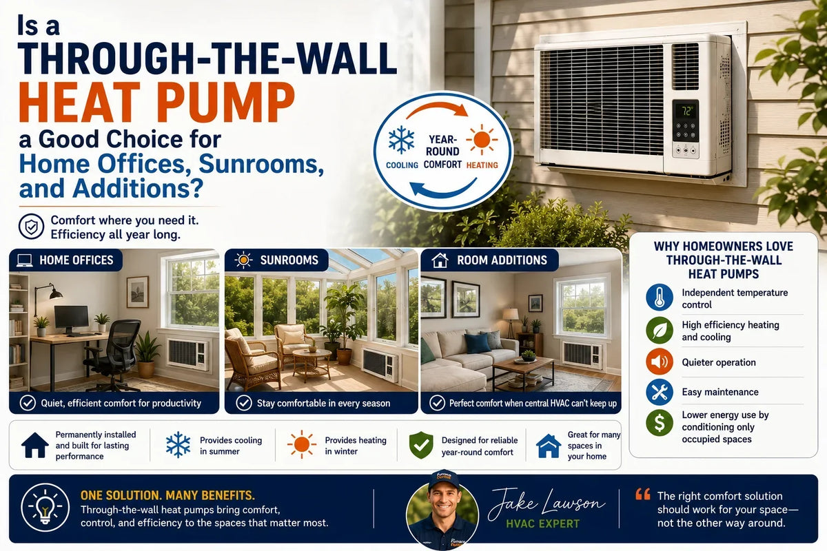 Is a Through-the-Wall Heat Pump a Good Choice for Home Offices, Sunrooms, and Additions?