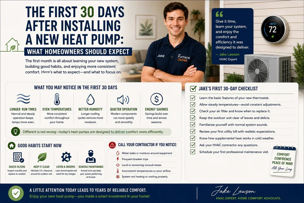 The First 30 Days After Installing a New Heat Pump: What Homeowners Should Expect