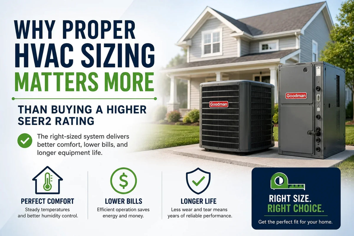 Why Proper HVAC Sizing Matters More Than Buying a Higher SEER2 Rating