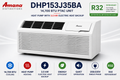 Amana DHP153J35BA 14700 BTU 230V PTAC Heat Pump Unit with 3.5kW Electric Heat Backup (Distinctions Series)