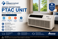 Amana Distinctions DHP093A25AA 9,000 BTU 208/230 Volt PTAC Unit with Heat Pump and 2.5 kW Electric Heat Backup for Year-Round Heating & Cooling