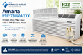 Amana PTC173J50AXXX 17000 BTU 208/230 Volt PTAC Unit with 5 kW Electric Heat Through-the-Wall Packaged Terminal Air Conditioner for Commercial & Residential Heating and Cooling