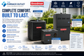 Goodman 4 Ton 14.5 SEER2 208/230V Air Conditioner System with GLXS4BA4810 Condenser, CAPTA6030D3 Coil & GR9S801205DN 120,000 BTU 80% AFUE Upflow Gas Furnace