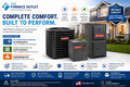 Goodman GLXS4BA3610 36000 BTU 208/230V 3 Ton 15.2 SEER2 Air Conditioner Condenser with CAPTA3626C3 Cased Coil and GR9S960804CN 80,000 BTU 96% AFUE Upflow Gas Furnace System