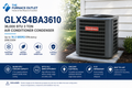 Goodman GLXS4BA3610 36000 BTU 208/230V 3 Ton Up to 15.2 SEER2 Air Conditioner Condenser