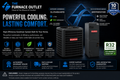 Goodman GLXS4BA4810 4 Ton 14.5 SEER2 R-32 208/230 Volt Central Air Conditioner Condenser with AMST60DU1300 Multi-Position Air Handler System for Residential Cooling Comfort