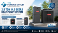 Goodman GLZS4BA3010 30000 BTU 208/230V 2.5 Ton 14.5 SEER2 Heat Pump Condenser with AMST30BU1300 Multi-Position Air Handler System