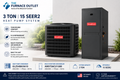 Goodman GLZS4BA3610 36000 BTU 208/230V 3 Ton 15 SEER2 Heat Pump System with AMST36CU1300 Multi-Position Air Handler