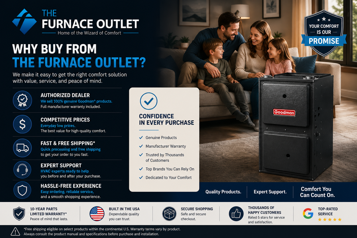Goodman GR9S920803BN 80000 BTU 115 Volt 92% AFUE Single Stage Upflow/Horizontal Gas Furnace for Energy-Efficient Residential Heating