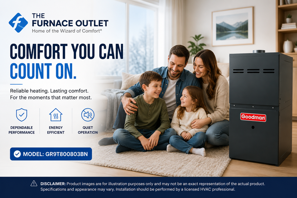 Goodman GR9T800803BN 80,000 BTU 80% AFUE 208/230V Upflow/Horizontal Two-Stage Gas Furnace for Residential Heating